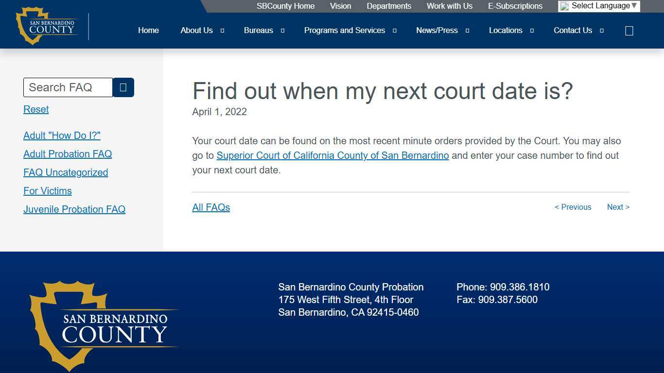 Find out when my next court date is? – San Bernardino County Probation