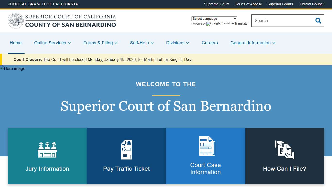 Home | Superior Court of California | County of San Bernardino