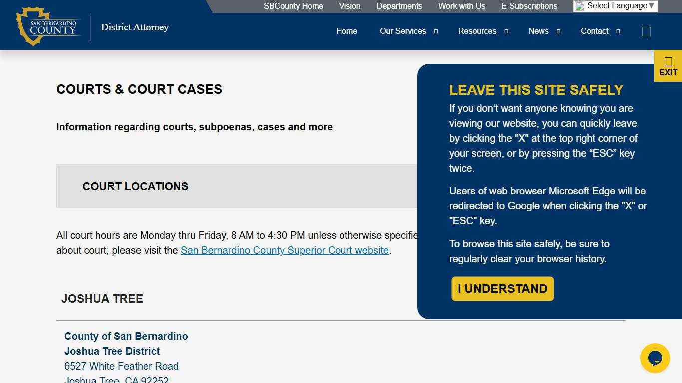 Courts & Case Information – San Bernardino County District Attorney